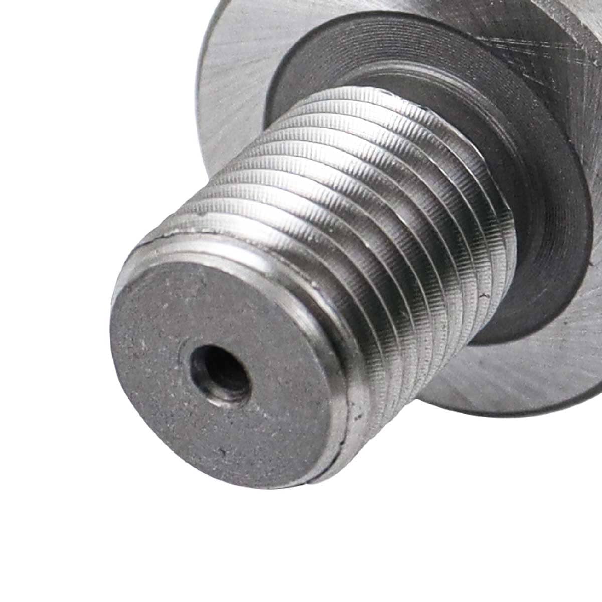 Primer plano detallado de la rosca exterior de 1/2 pulgada - 20 UNF del adaptador de zanco Weldon Weston para broquero.