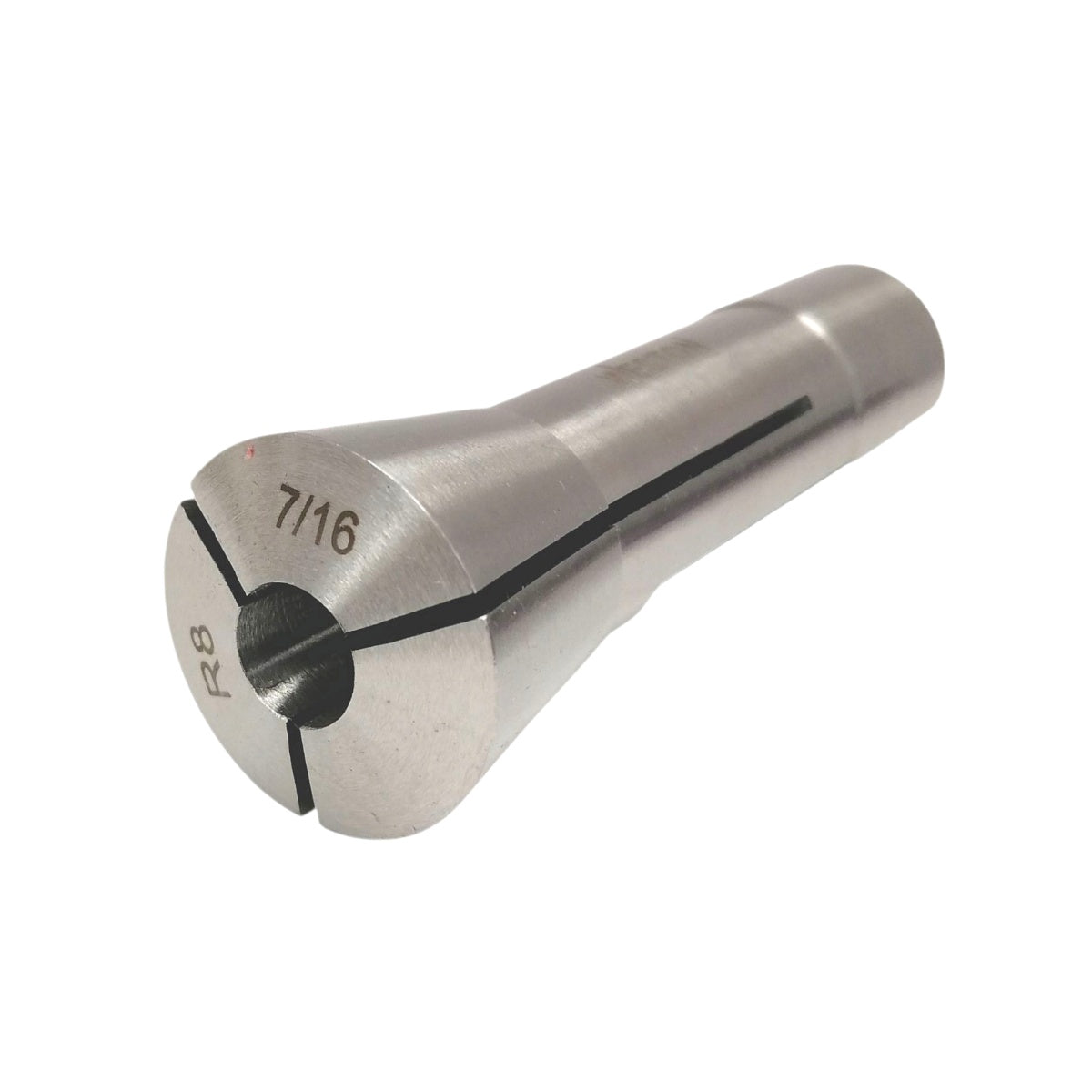 Boquilla de fresado tipo R8 de 7/16 de pulgada de diámetro interno para sujetar fresas y brocas.