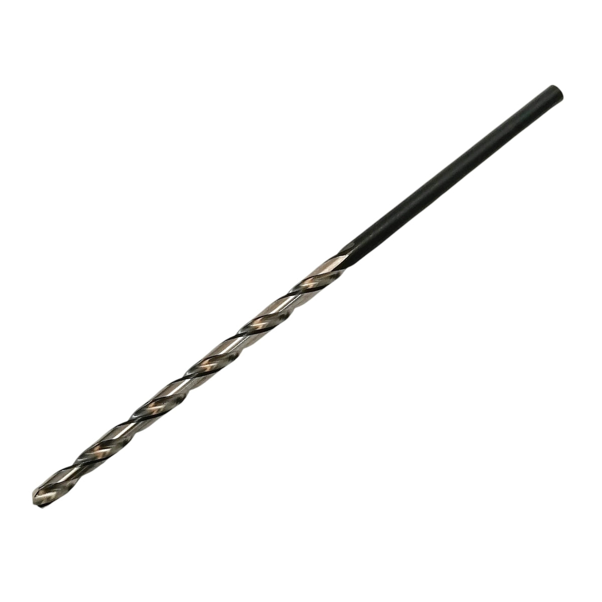 Broca helicoidal larga Weston Plus de 3/16 de pulgada de diámetro por 6 pulgadas de longitud en acero de alta velocidad con acabado Black & Silver.