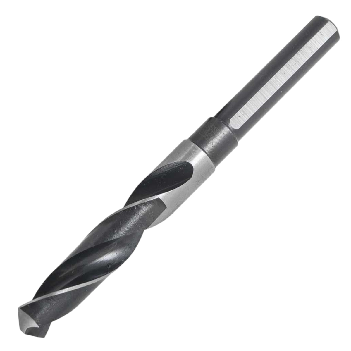 Broca para metal Weston de acero de alta velocidad con diámetro de 5/8 de pulgada y zanco reducido a 1/2" para uso en tornos convencionales.