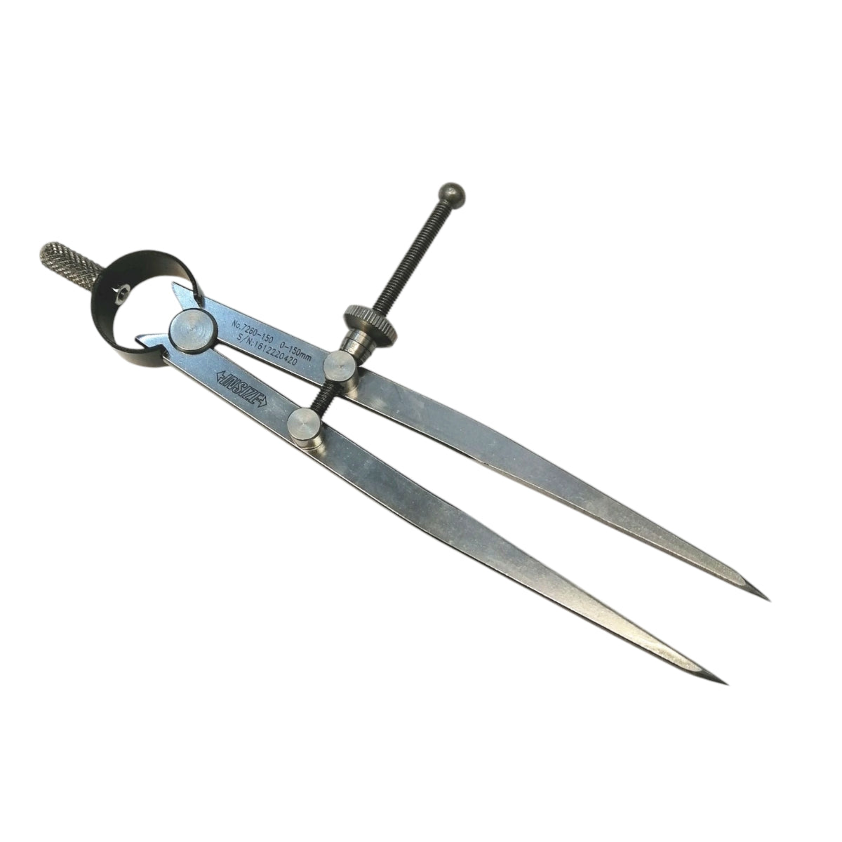 Compás de puntas INSIZE de 150mm y 6 pulgadas en acero para trazado industrial.