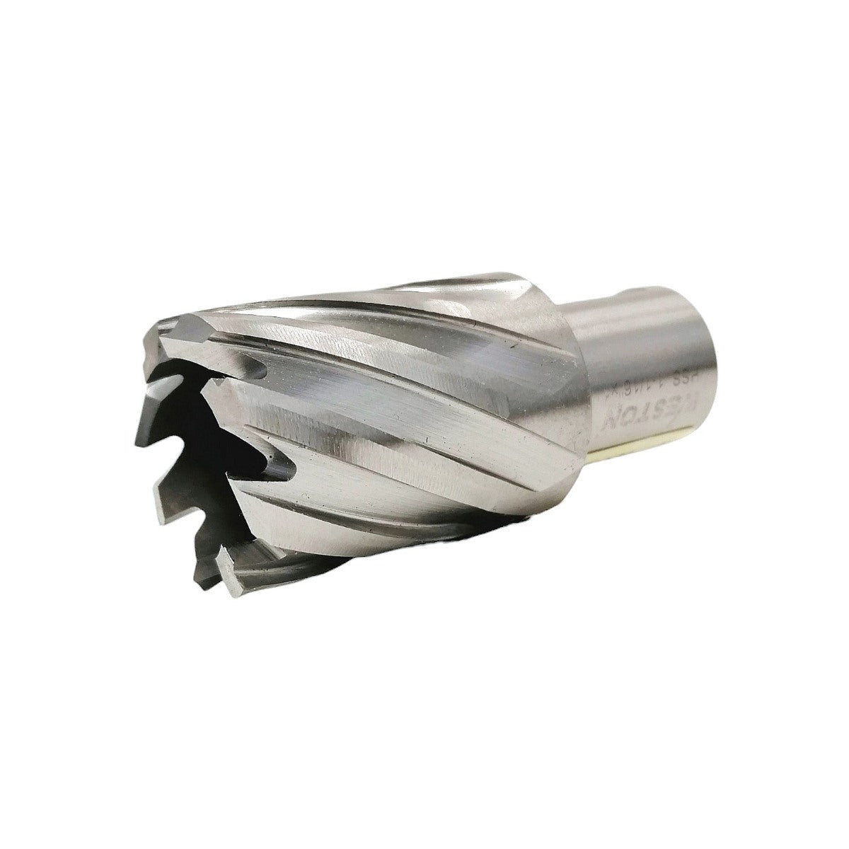 Broca anular Weston para taladro magnético de 1-1/16 pulgadas de diámetro por 1 pulgada de profundidad.