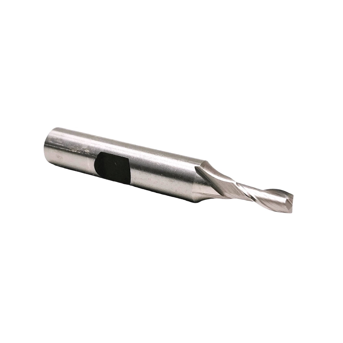 Cortador vertical YG-1 de 2 filos en acero de alta velocidad con 8 por ciento de cobalto, diámetro de corte de 3/16 y zanco de 3/8 de pulgada.