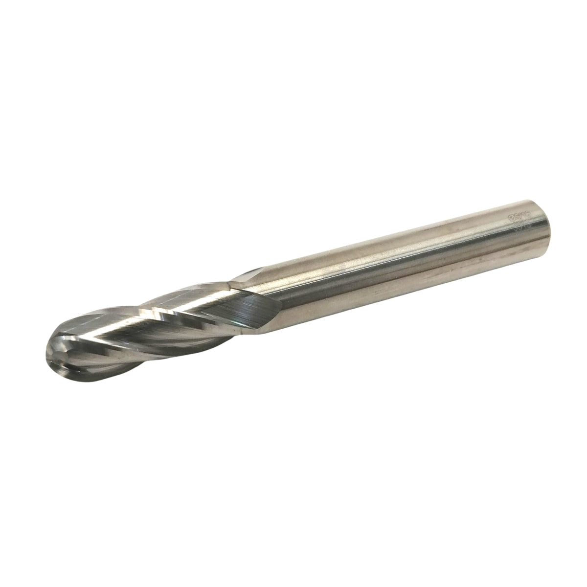 Cortador vertical de punta de bola YG-1  de carburo sólido con 4 filos y longitud regular de 1/4".