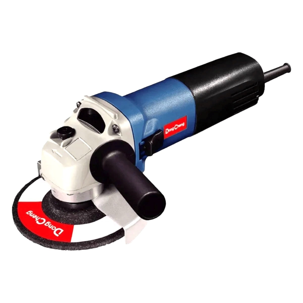 Esmeriladora angular Dong Cheng de 850 vatios y diseño compacto para taller.