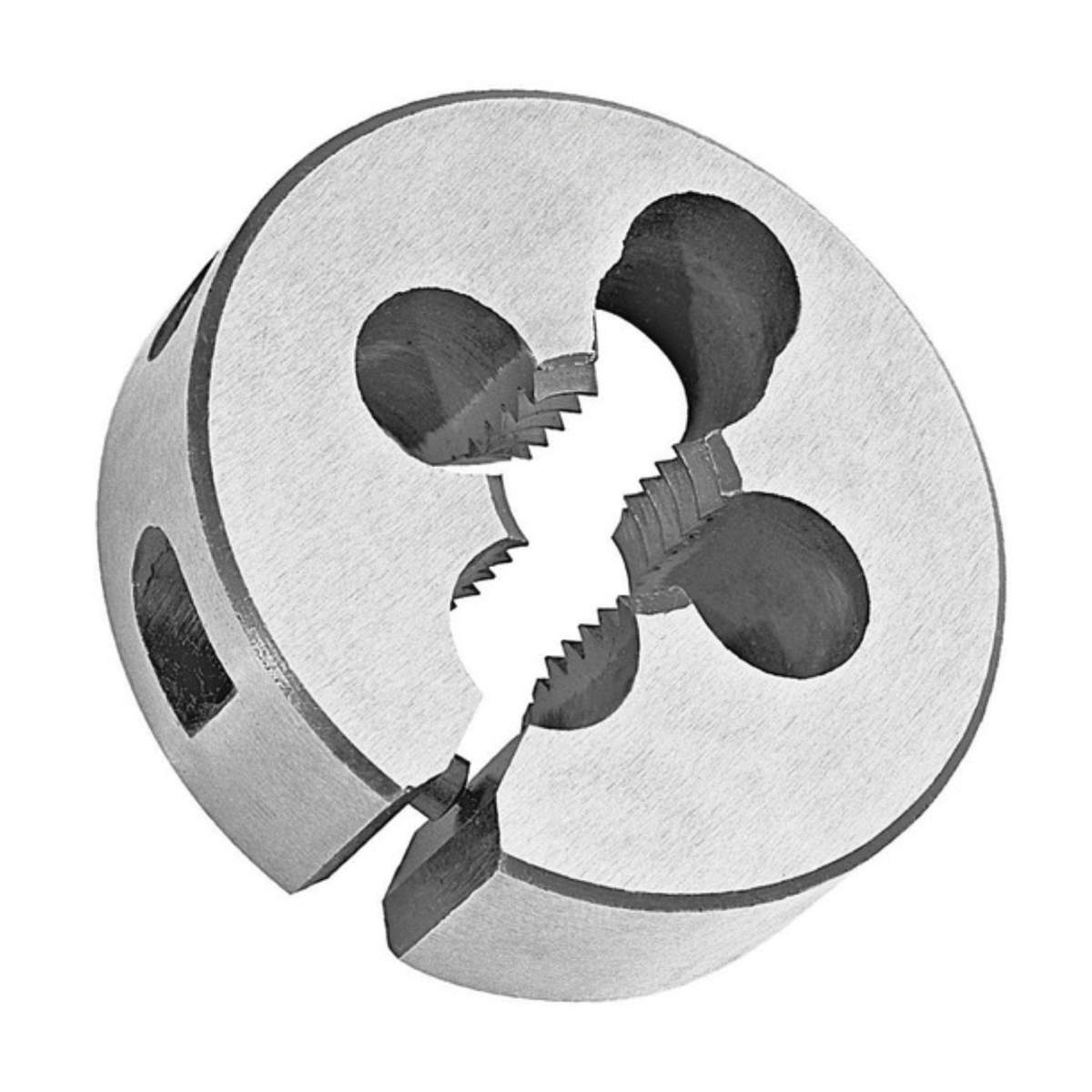 Dado circular para tarraja Fanar 9/16 - 12 de acero de alta velocidad (HSS) con diámetro exterior de 1-1/2 pulgadas.