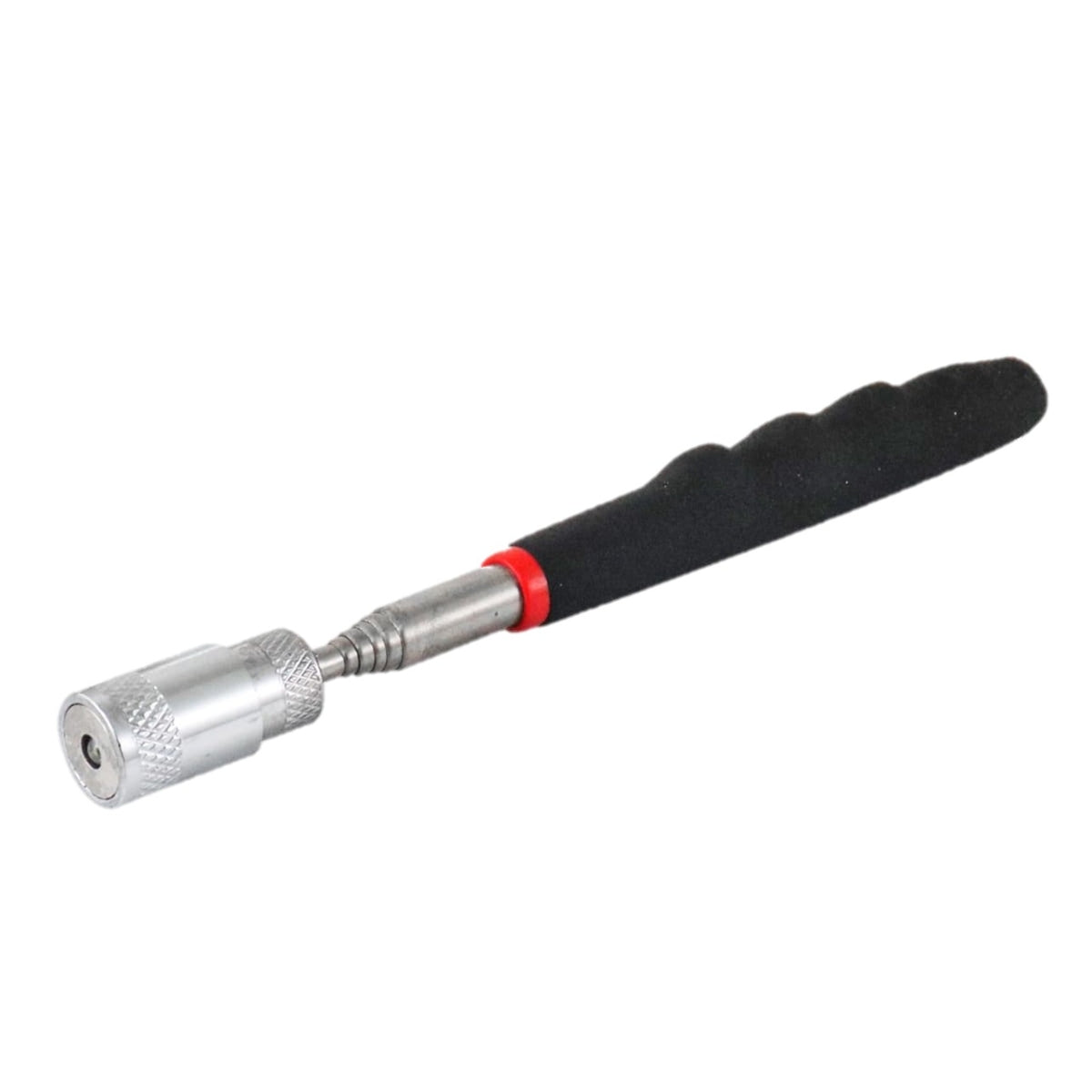 Herramienta telescópica tipo imán extensible marca Weston modelo SA-305-0290 con luz LED integrada en la punta de iluminación, cabeza articulada ajustable.