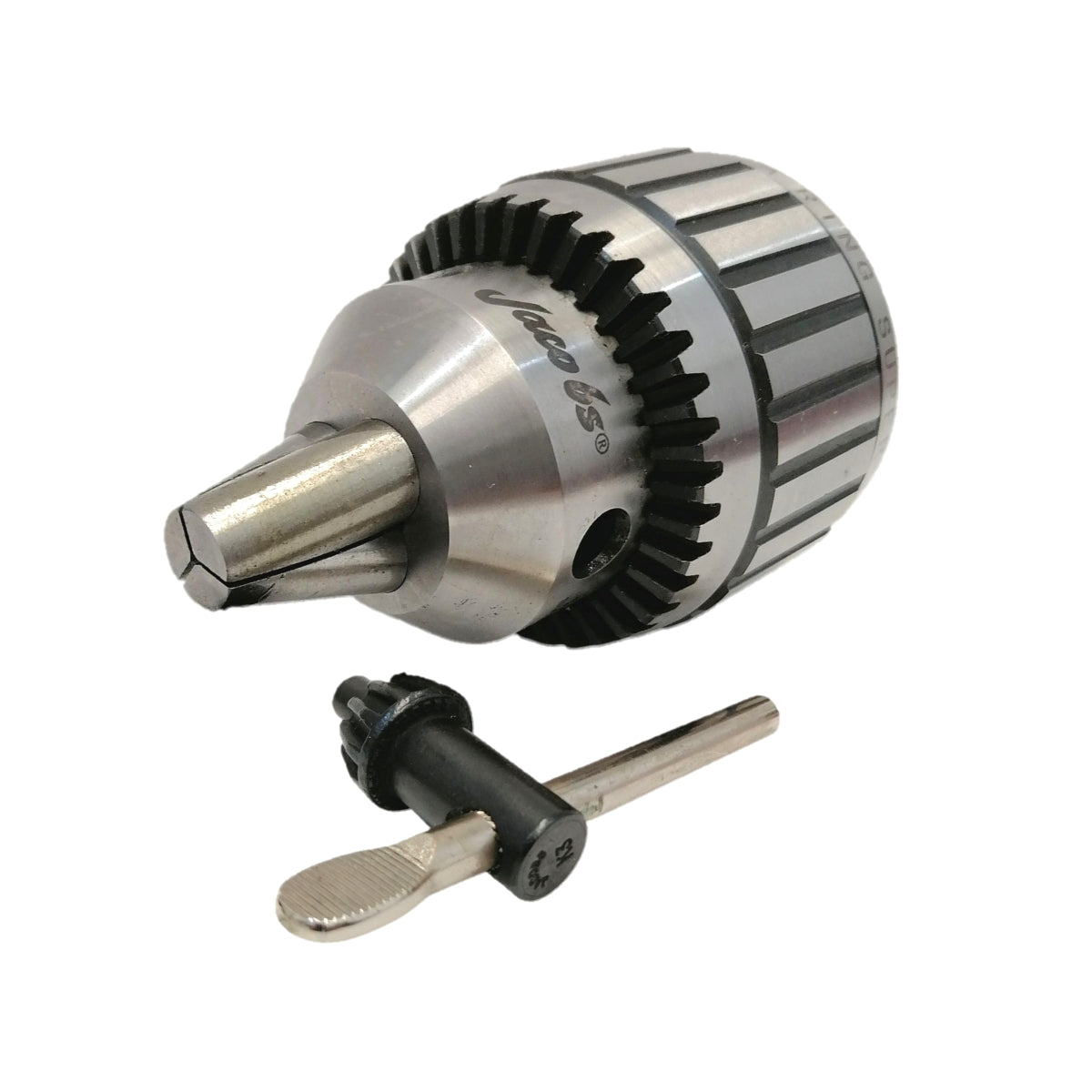 Broquero embalado de sujeción cónica 1/2" JT3 con llave K3. Herramienta para torno, fresadora y maquinaria CNC.
