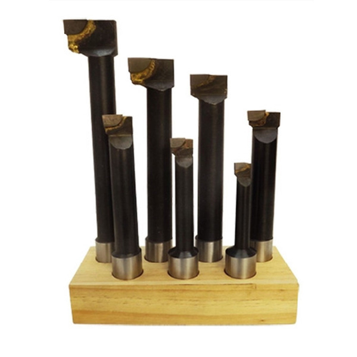Juego de barras para boring (para mandrinar) 1" con 7 piezas para acero y aleaciones de acero. 