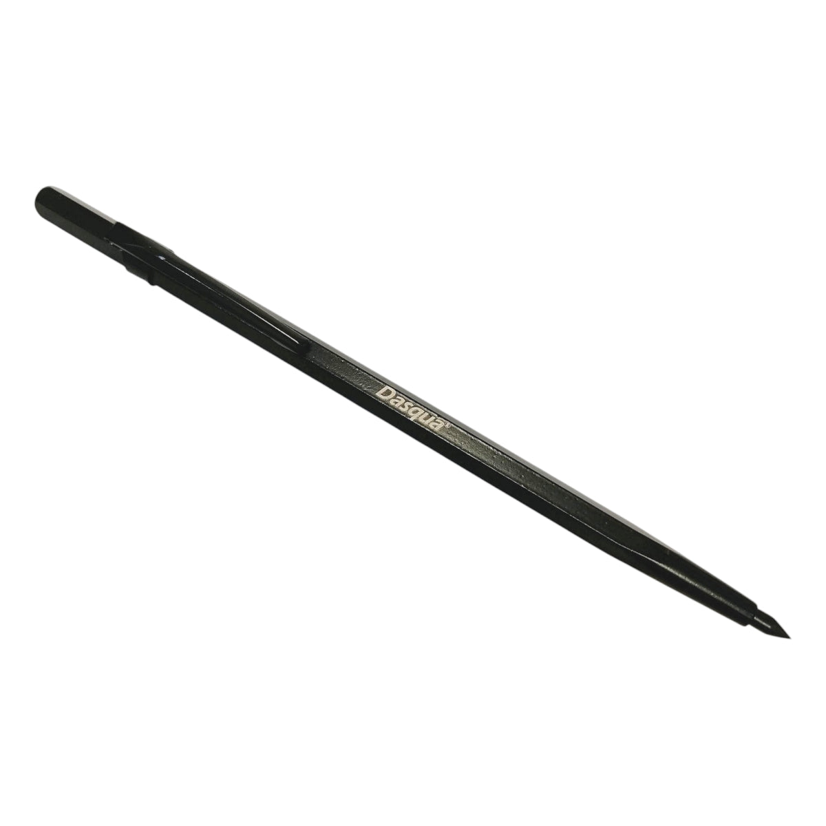 Lápiz de grabado y trazado marca Dasqua modelo STWS-1804-1300 de 150 mm de largo con punta de carburo y superficie negra antióxido.