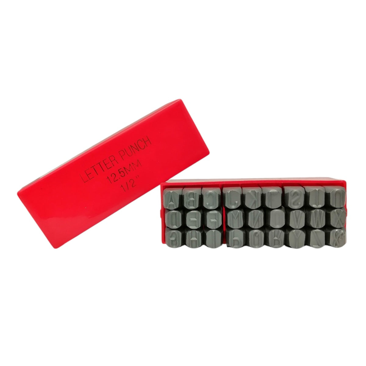 Letras para grabado por golpe Weston de 1/2 pulgada en acero templado.