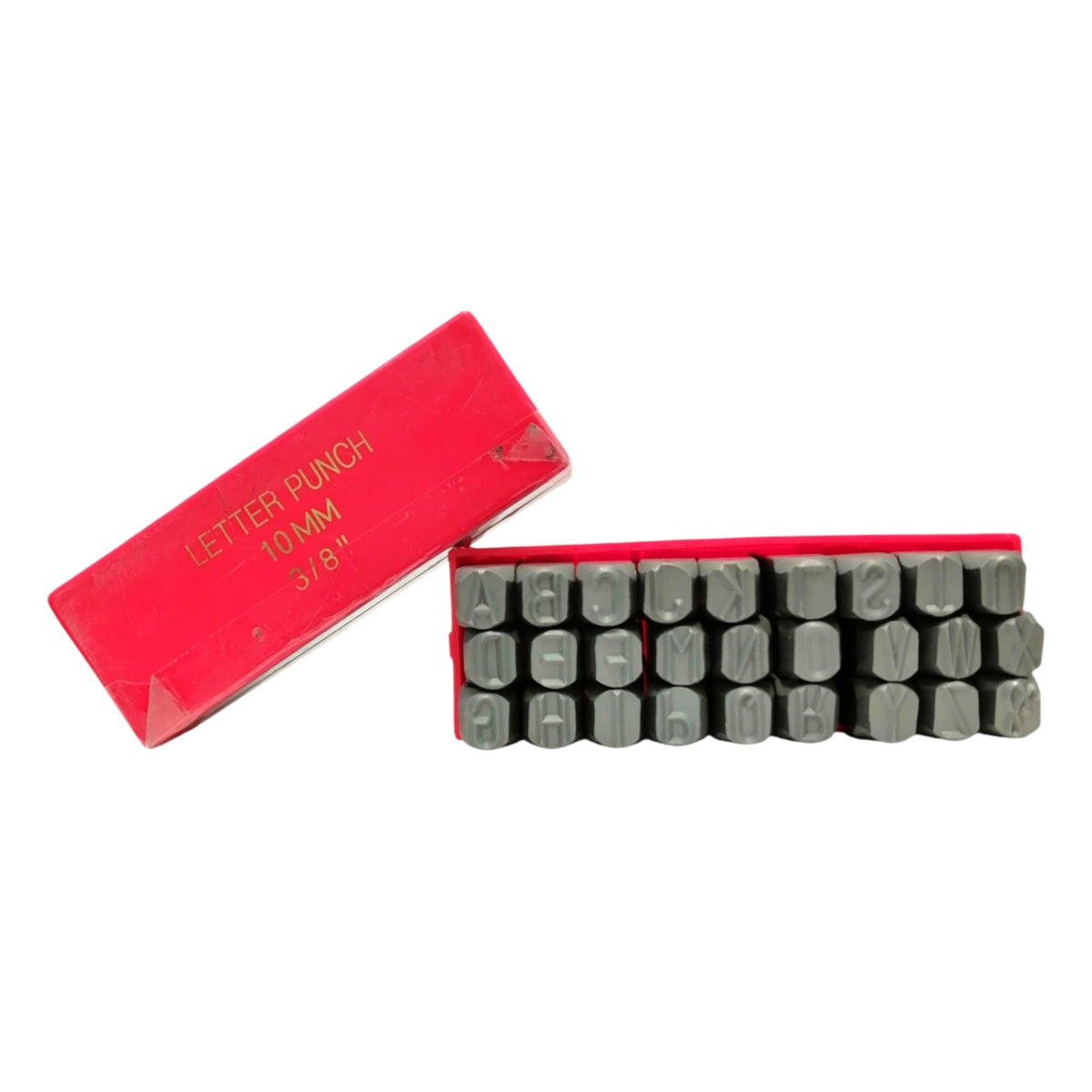 Juego de punzones de abecedario (letras) para golpe marca Weston medida 3/8".