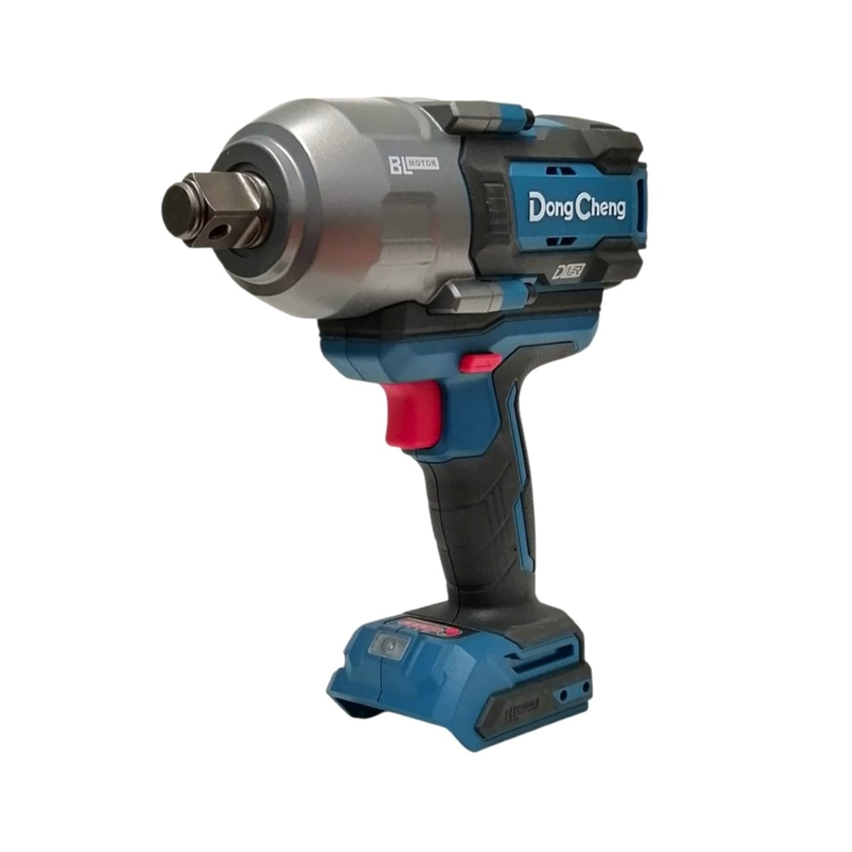 Llave de impacto inalámbrica Dong Cheng de 3/4 de pulgada y 1700 RPM sin batería para apriete industrial.