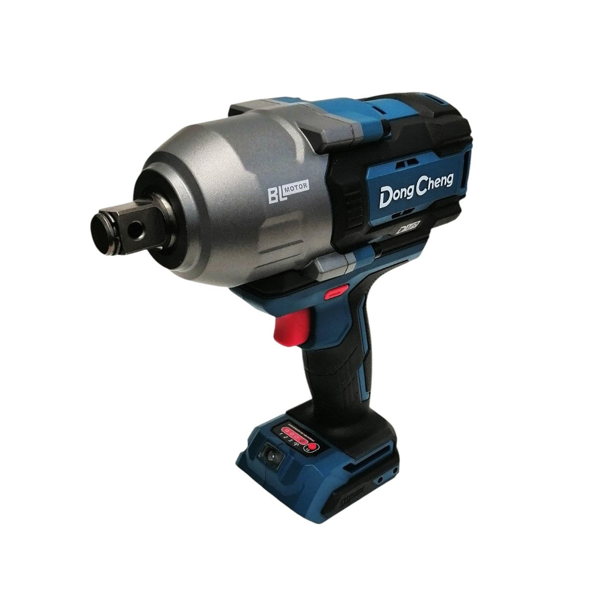 Llave de impacto inalámbrica Dong Cheng de 3/4 de pulgada y 1700 RPM sin batería para apriete industrial.