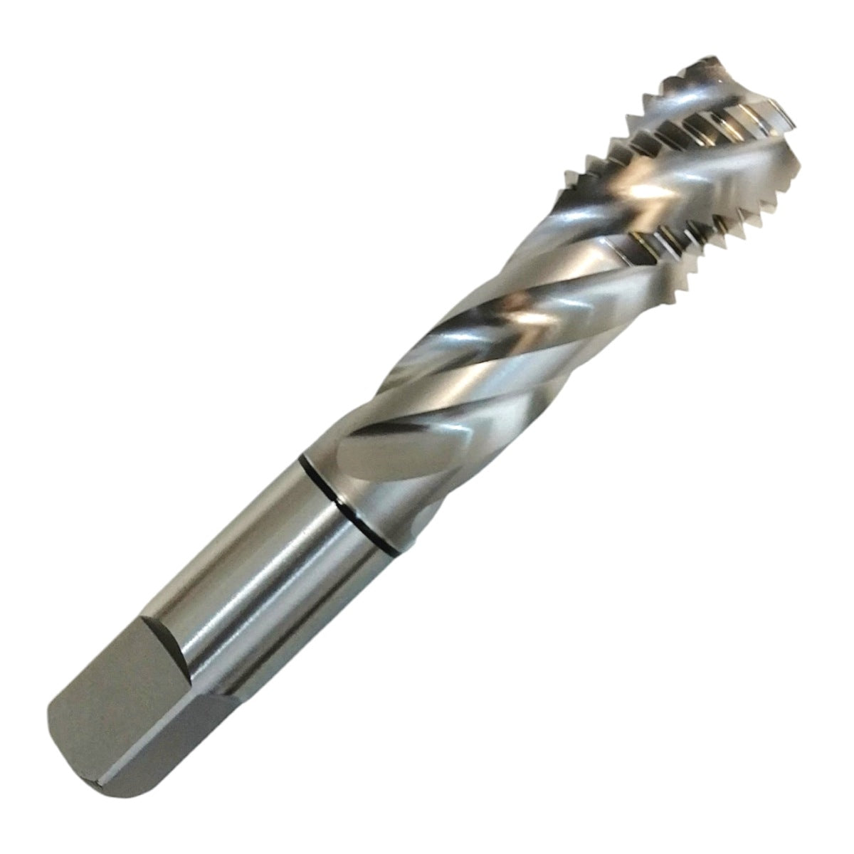 Machuelo de acero de alta velocidad al cobalto (HSS-E) de 1 pulgada - 8 con flauta en espiral, marca YG-1 para uso industrial.