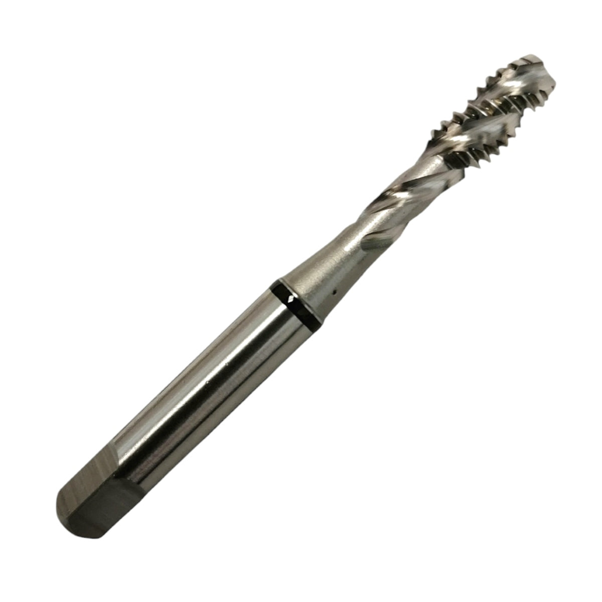 Machuelo de acero cobalto HSS-E YG-1 medida 1/4 pulgada - 28 con flauta espiral para evacuación eficiente de viruta.