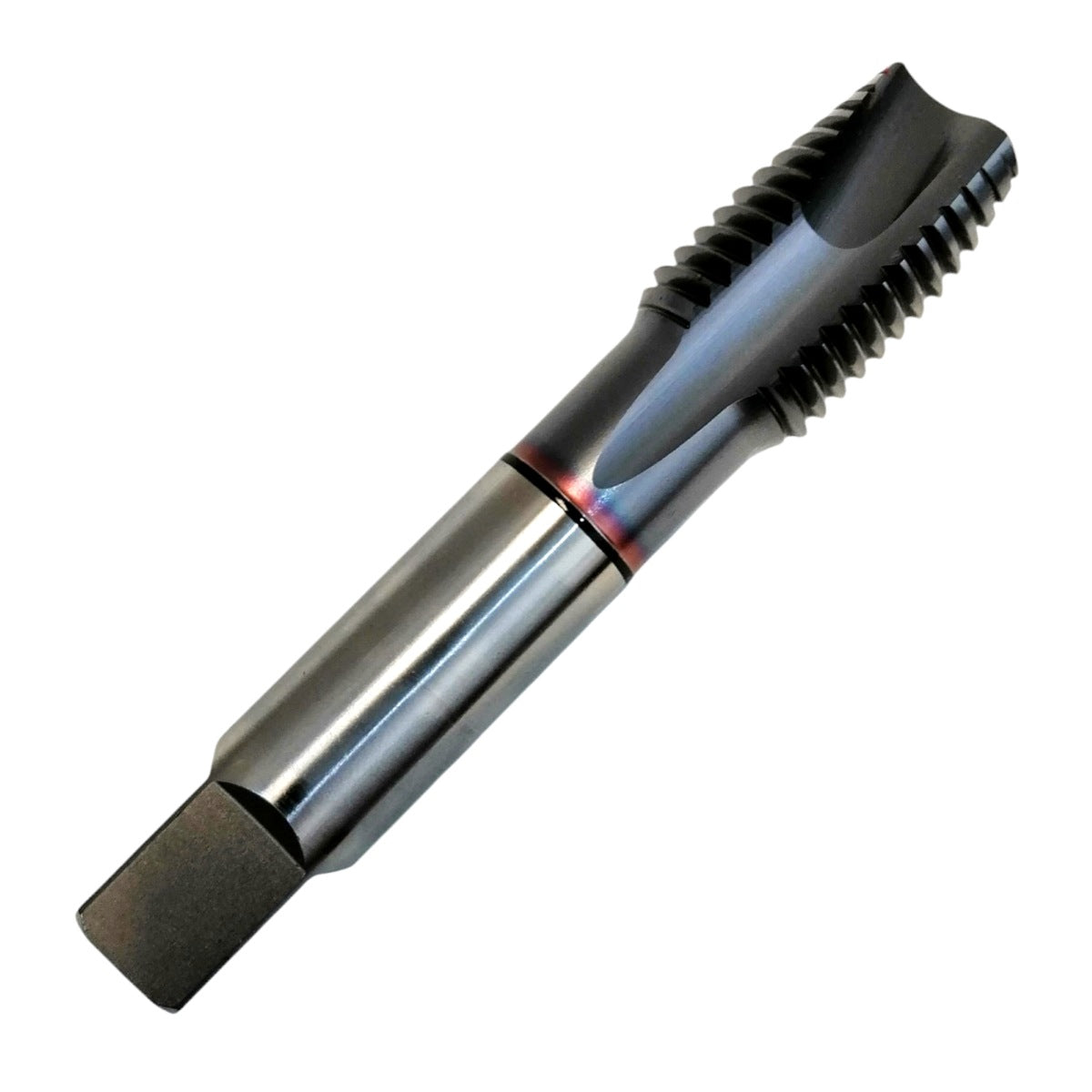 Machuelo de acero cobalto HSS-E YG-1 medida 1 pulgada - 8 (UNC) punta tipo GUN con recubrimiento de carbonitruro de titanio (TiCN).