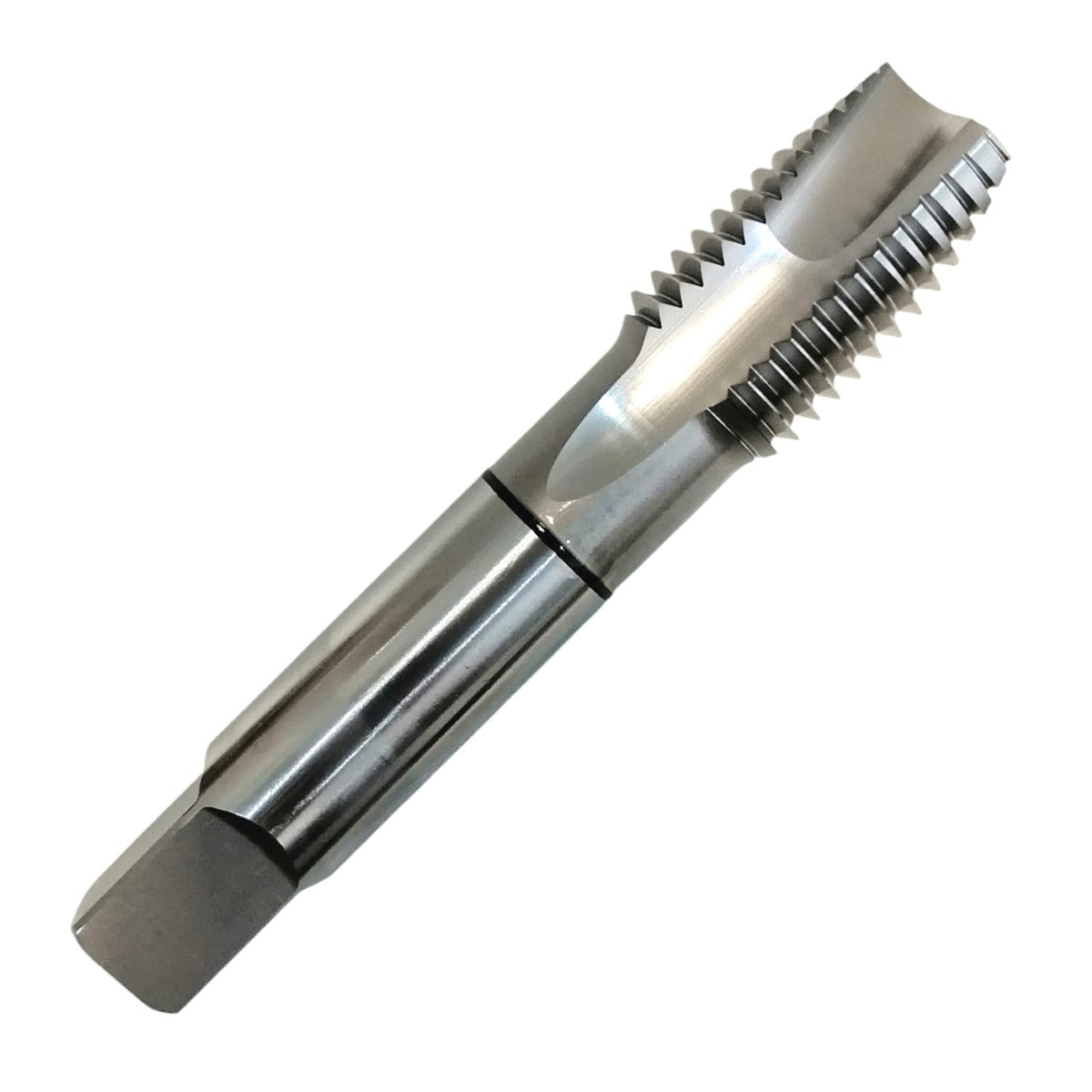Machuelo de acero cobalto HSS-E YG-1 medida 1 pulgada - 8 (UNC) con punta tipo GUN para expulsión frontal de rebaba.