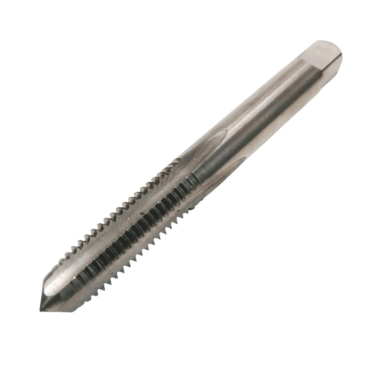 Machuelo semicónico Fenes M8 x 1.25 fabricado en acero de alta velocidad (HSS) para roscado preciso de metales y mantenimiento industrial.