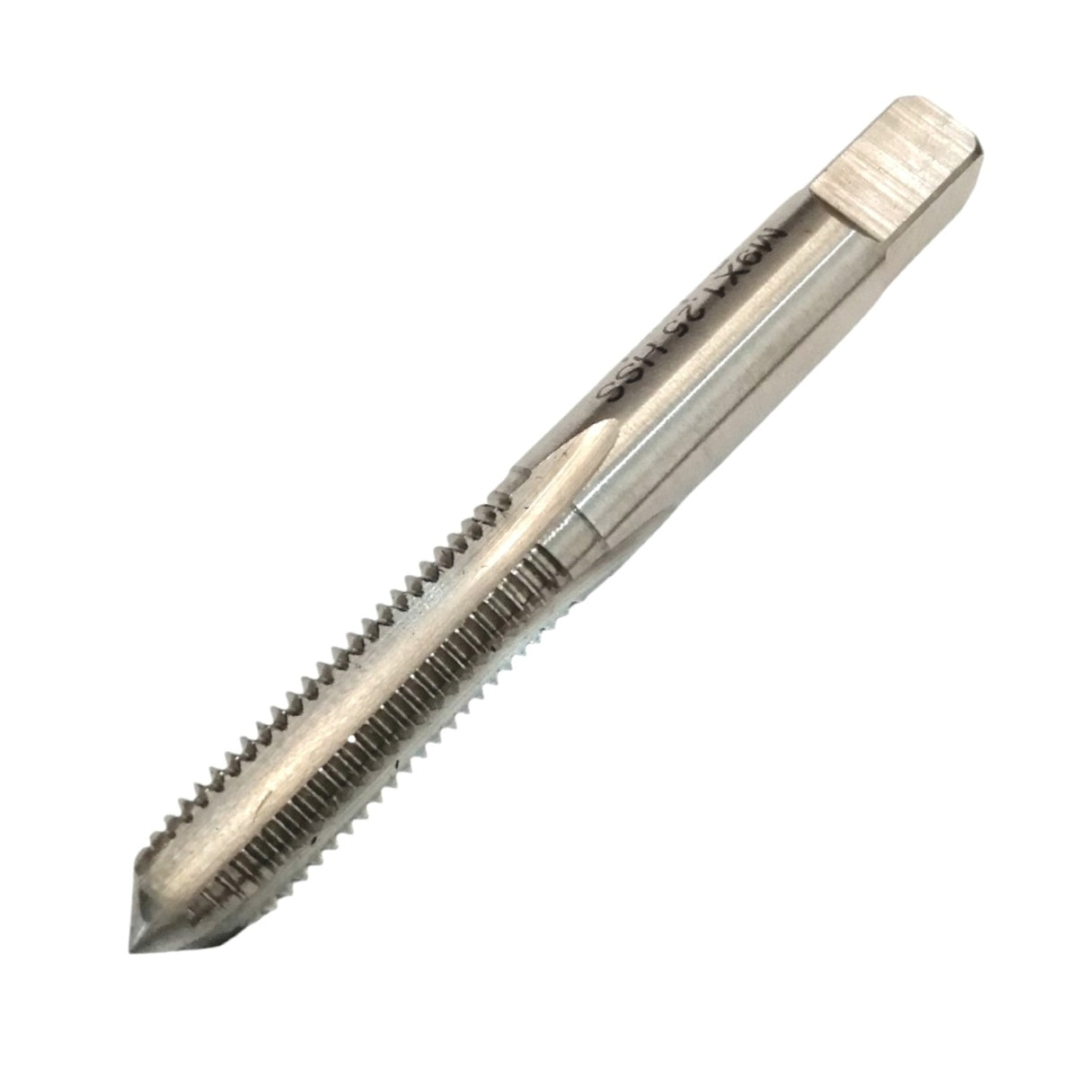 Machuelo semicónico Fenes de acero de alta velocidad HSS M9 x 1.25 para roscado milimétrico en metal.