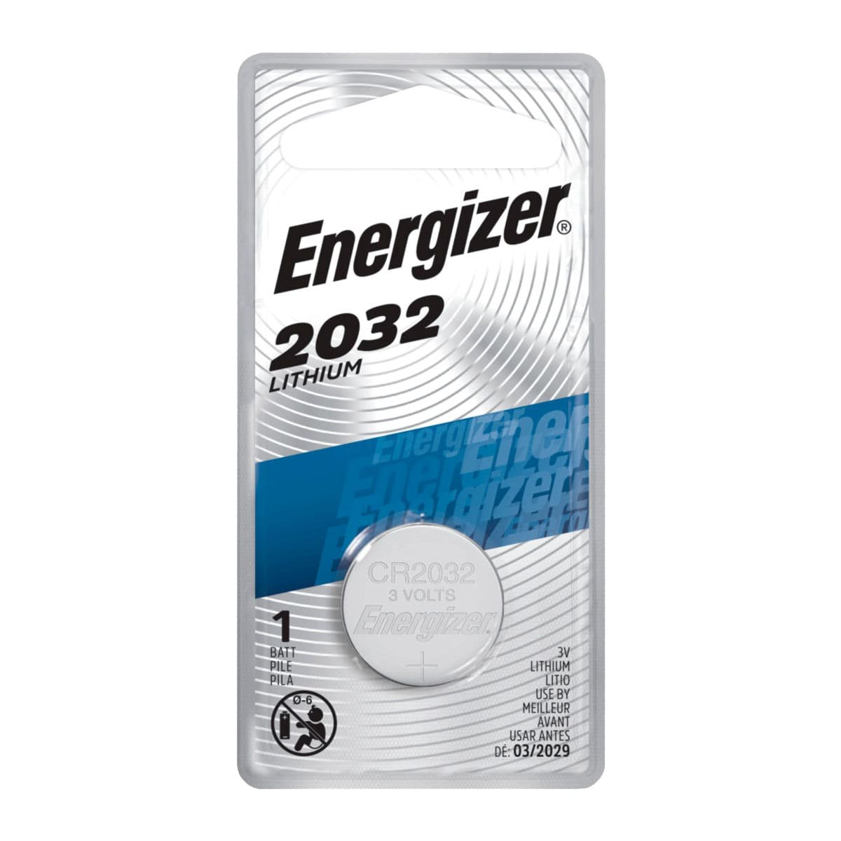 Pila de botón de litio de 3 voltios tamaño grande marca Energizer para calibrador digital y micrómetro.