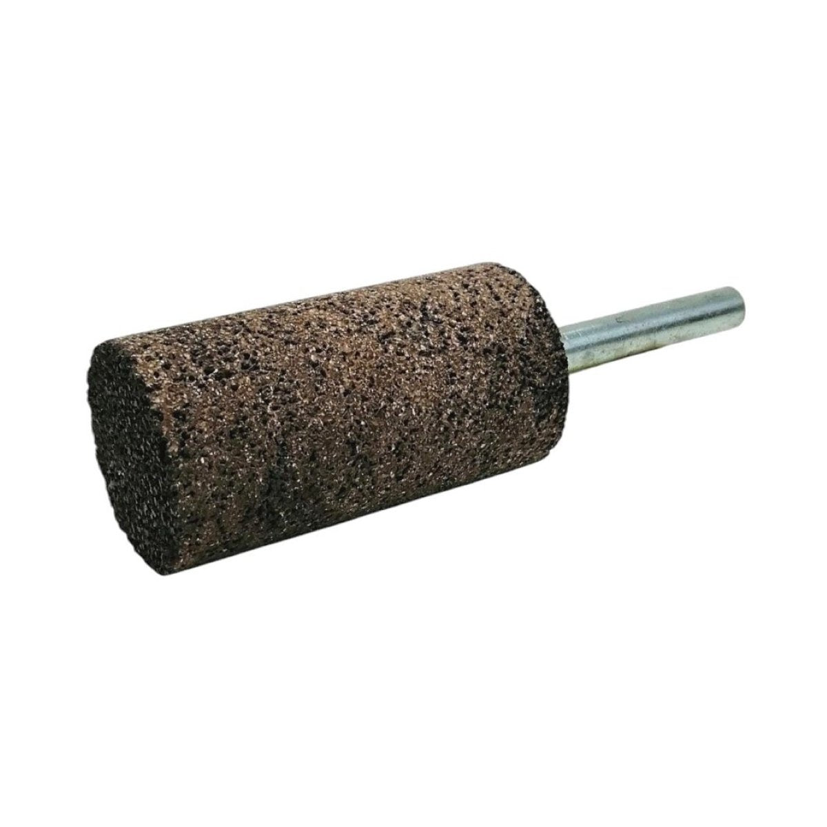 Punta montada cilíndrica tipo W222 de óxido de aluminio café Weston Plus Z-50840 con vástago de 1/4 de pulgada.