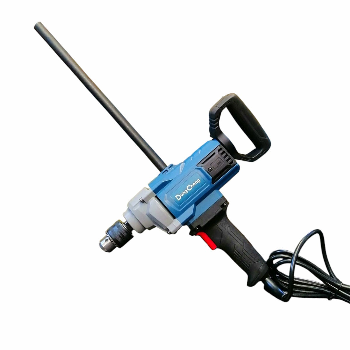 Taladro industrial Dong Cheng de 1650W diseñado para uso rudo, con mango tipo 