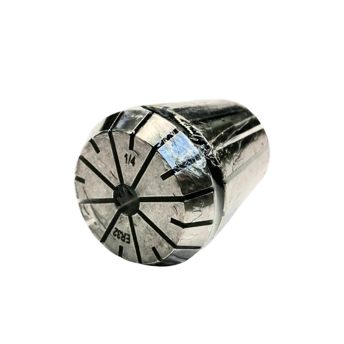 Boquilla de sujeción Weston ER32 de 1/4 de pulgada, fabricada en acero elástico de alta precisión para sujeción de herramientas de corte en fresadoras y CNC.
