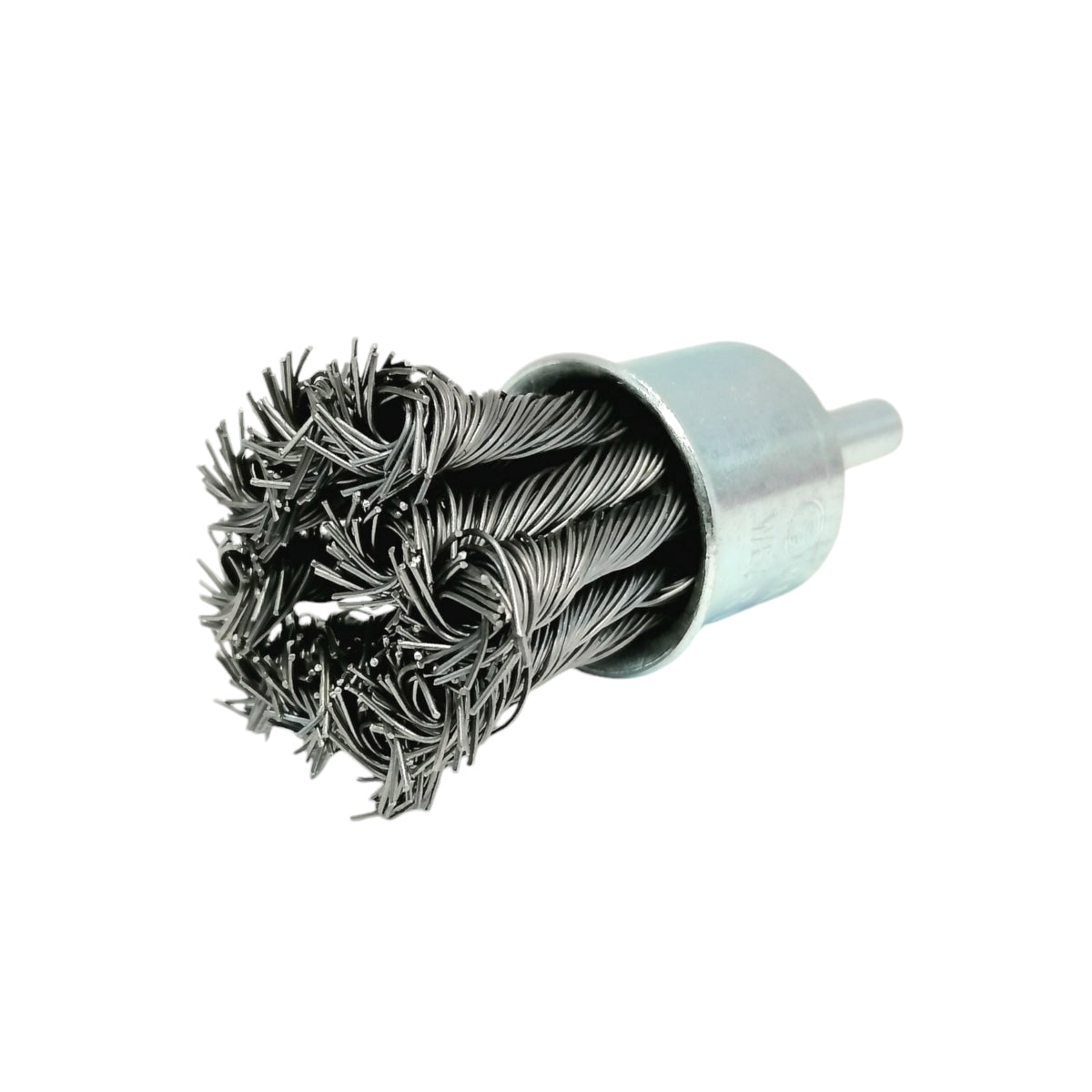 Cepillo tipo brocha trenzado Weston 1 pulgada con vástago 1/4 pulgadas de acero al carbón para limpieza industrial intensiva