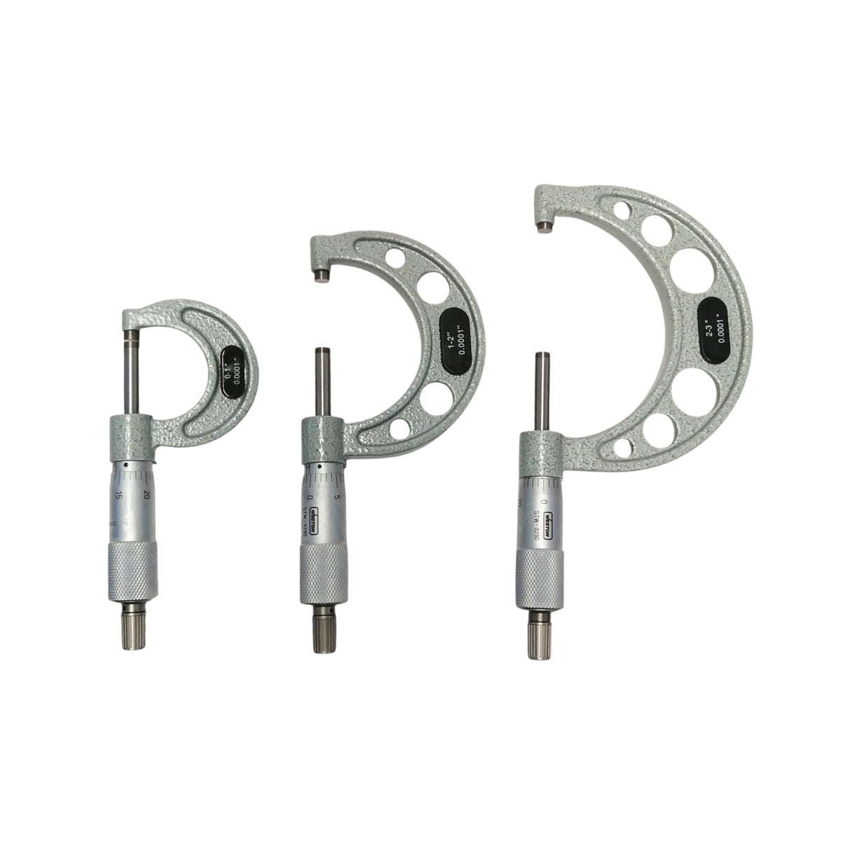 Juego de micrómetros Weston tipo MT para exteriores rango 0-3" con estuche para medición de precisión industrial