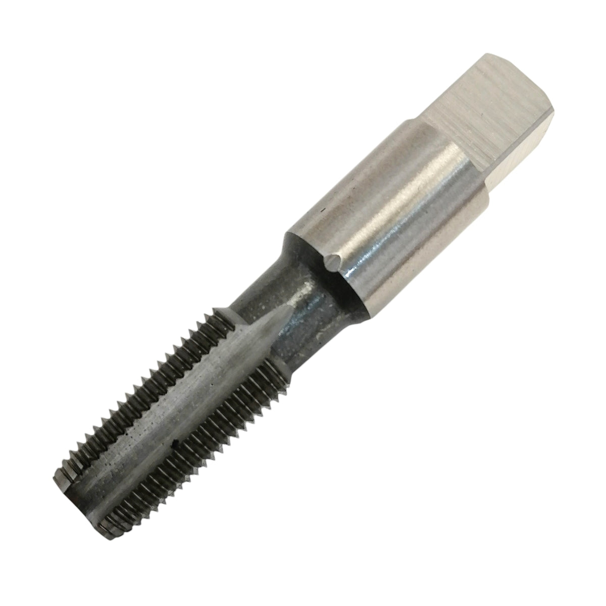 Machuelo para tuberías NPT 1/8"-27 para roscas internas en tuberías. Es considerado una herramienta de corte para maquinaria CNC, fresadora y torno