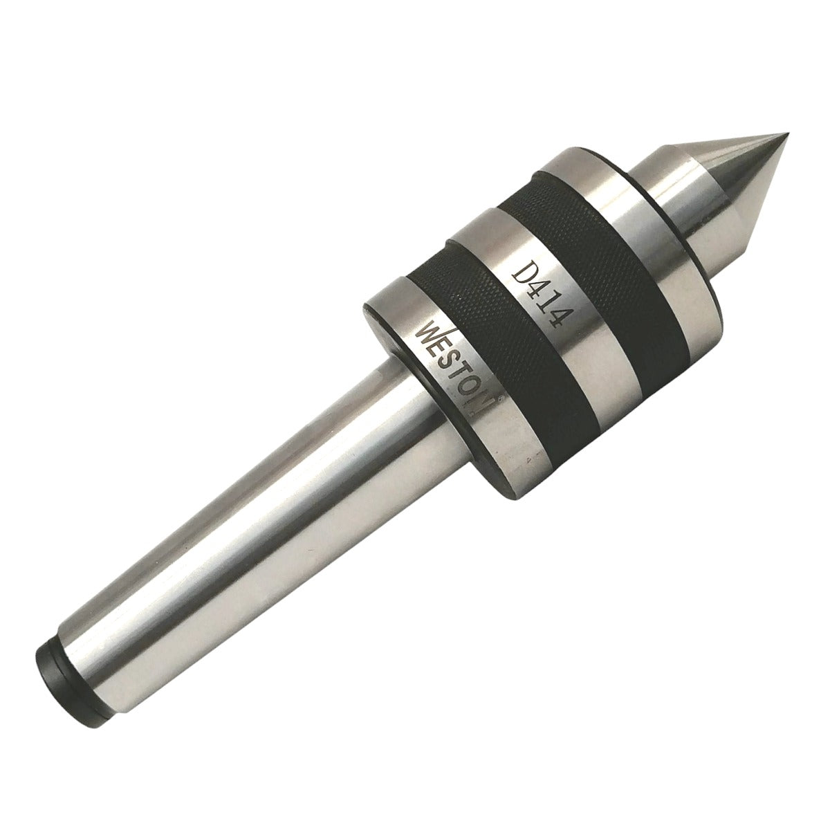 Punto giratorio estándar Weston MT4 para tornos, fabricado en acero con cono Morse MT4 para dar soporte y centrar piezas