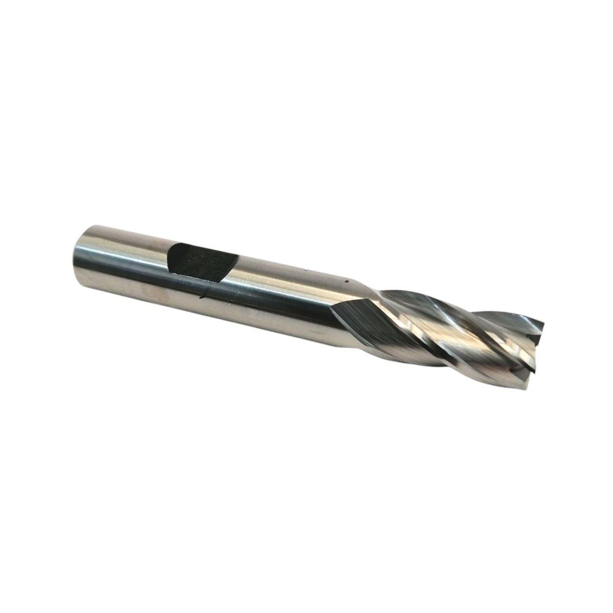 Cortador vertical de acero de alta velocidad YG-1 de 4 filos con diámetro de corte de 7/32 y zanco de 3/8 de pulgada.